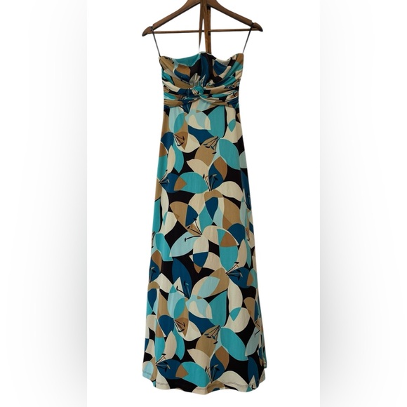 Women’s XOXO Floral Maxi Dress Y2K Halter Tie fairygrunge Size S Twist Front Mod - Picture 1 of 8